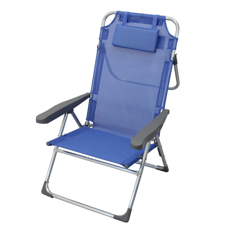 Dakota Fields Folding Beach Chair with Cushion Wayfair.co.uk